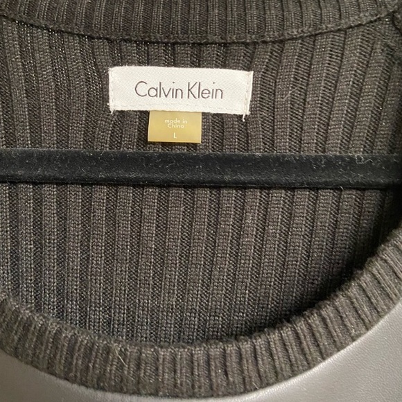 Black Pleather Dress | Calvin Klein - Picture 3 of 6